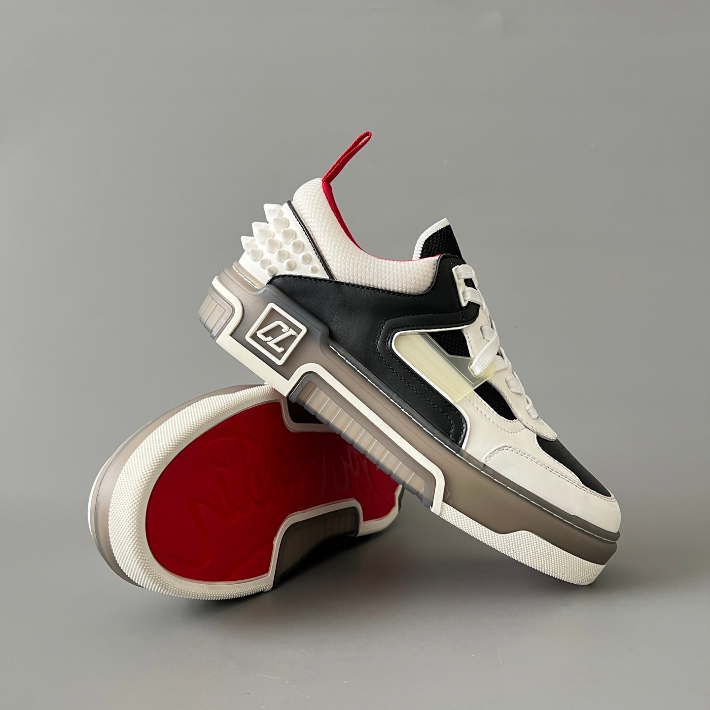 Aurora Custom Christian Louboutin Astroloubi "Panda" (Black, White & Red) - Image 7