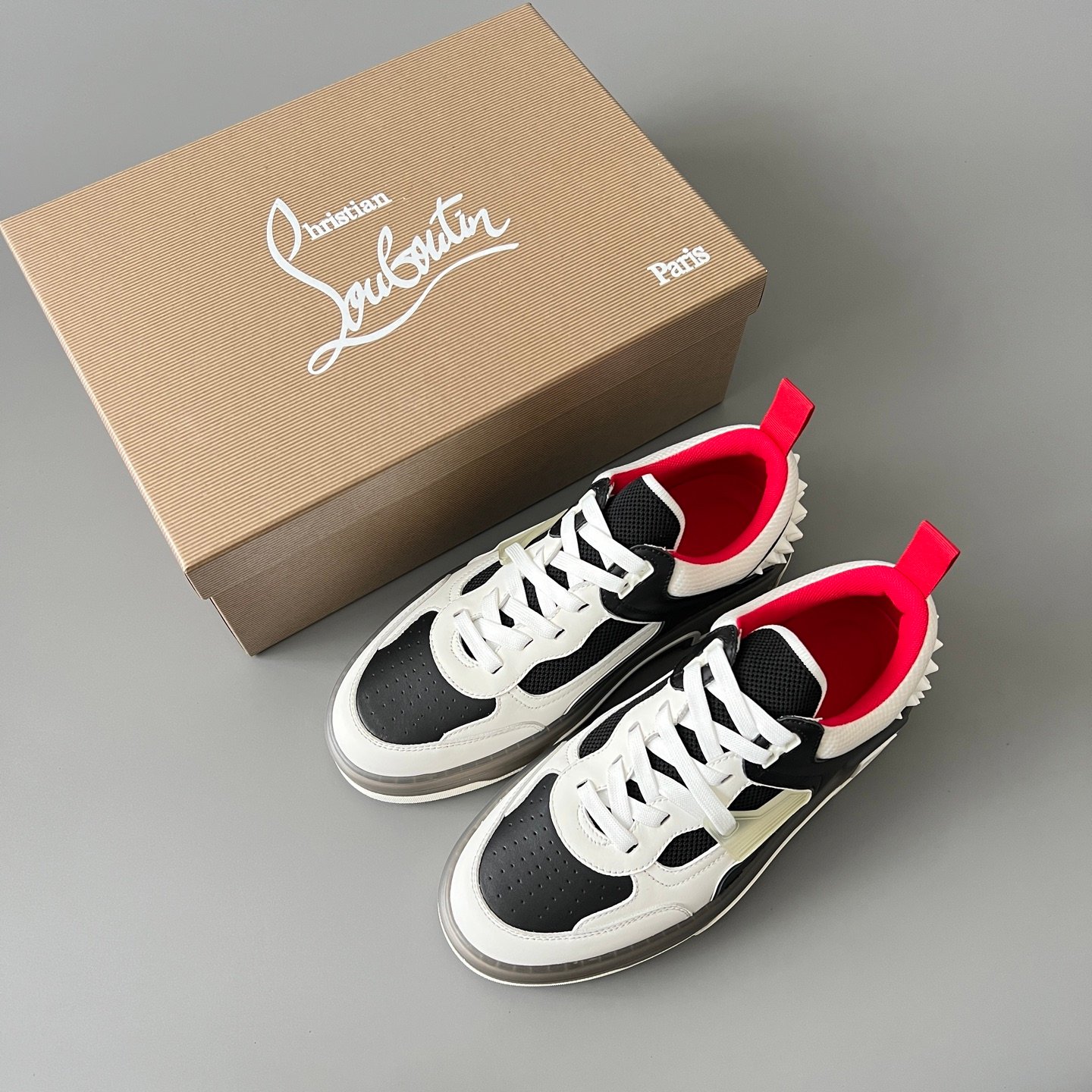 Aurora Custom Christian Louboutin Astroloubi "Panda" (Black, White & Red) - Image 9