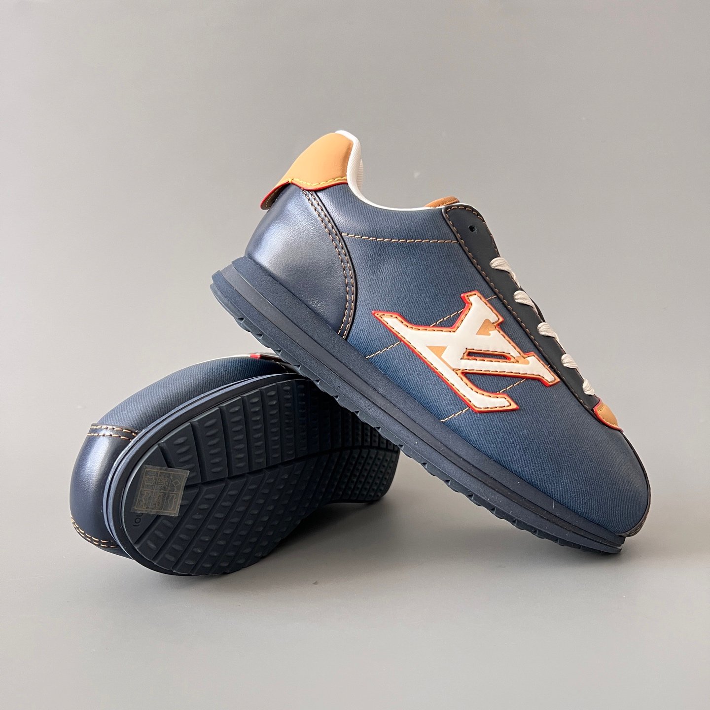Aurora Custom Louis Vuitton x Nigo FW25 BUTTERSOFT "Denim Blue" Sneakers - Image 6