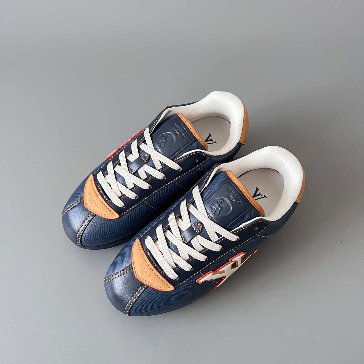 Aurora Custom Louis Vuitton x Nigo FW25 BUTTERSOFT "Denim Blue" Sneakers - Image 7