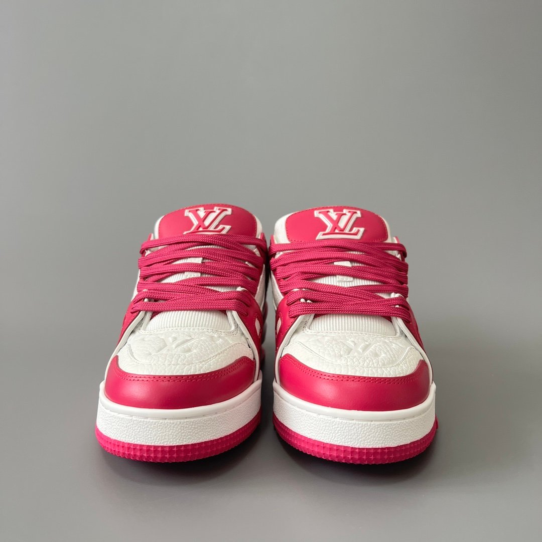 Aurora Custom Louis Vuitton Trainer Sneaker "White/Fuchsia" (1:1 Deconstructed) - Image 2