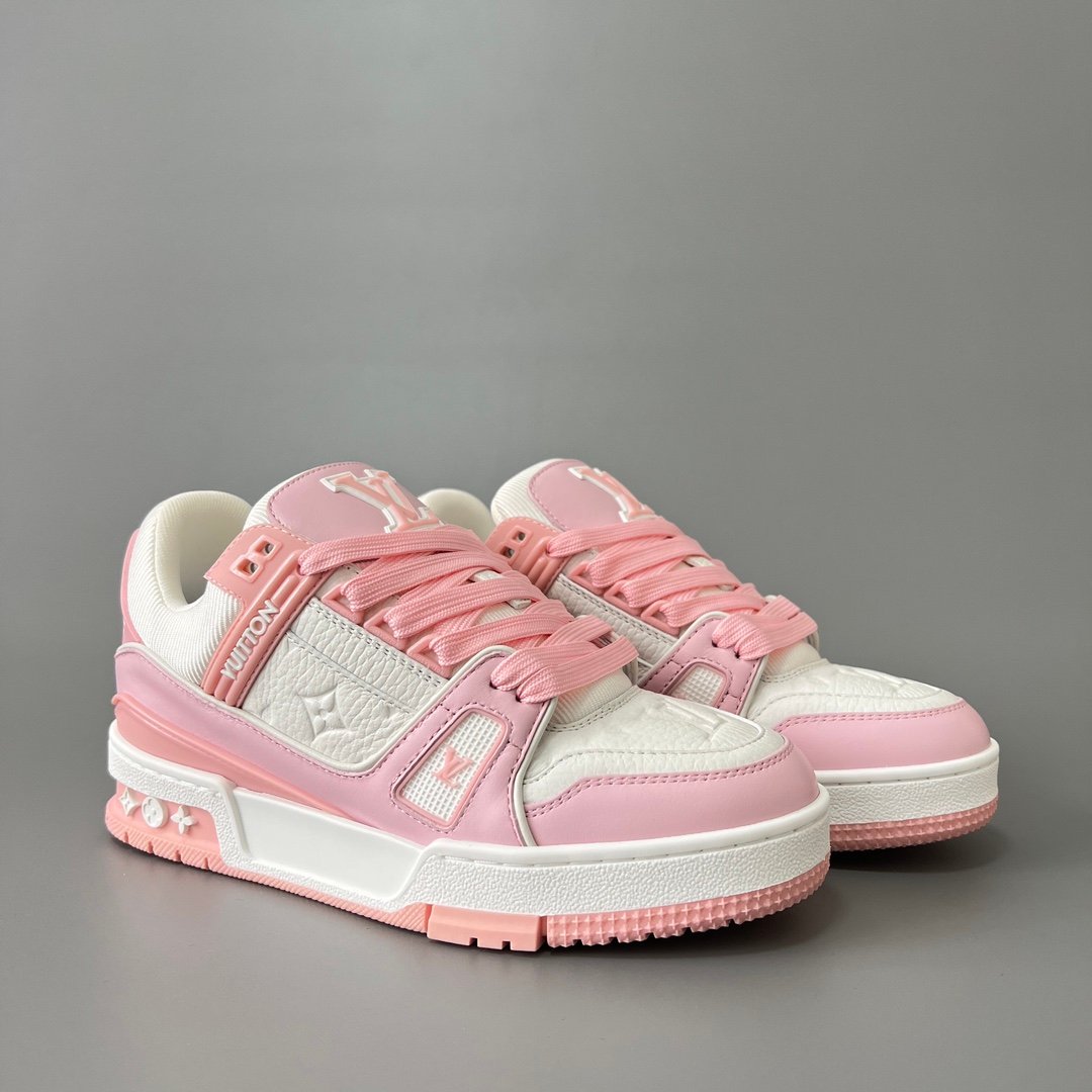 Aurora Custom Louis Vuitton Trainer Sneaker "White/Pink" (1:1 Deconstructed) - Image 3
