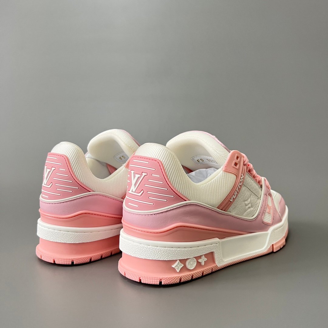Aurora Custom Louis Vuitton Trainer Sneaker "White/Pink" (1:1 Deconstructed) - Image 5
