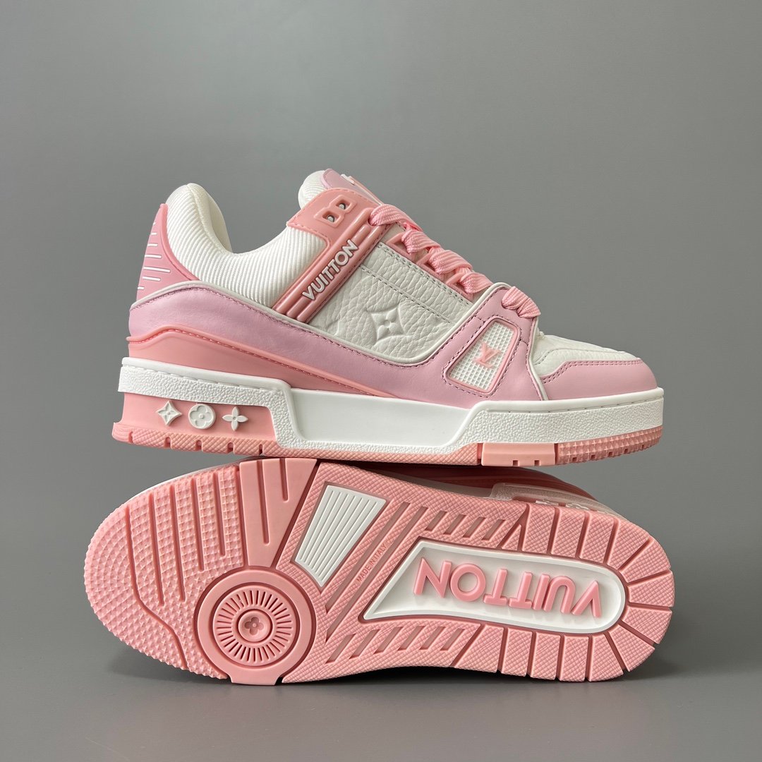 Aurora Custom Louis Vuitton Trainer Sneaker "White/Pink" (1:1 Deconstructed) - Image 6