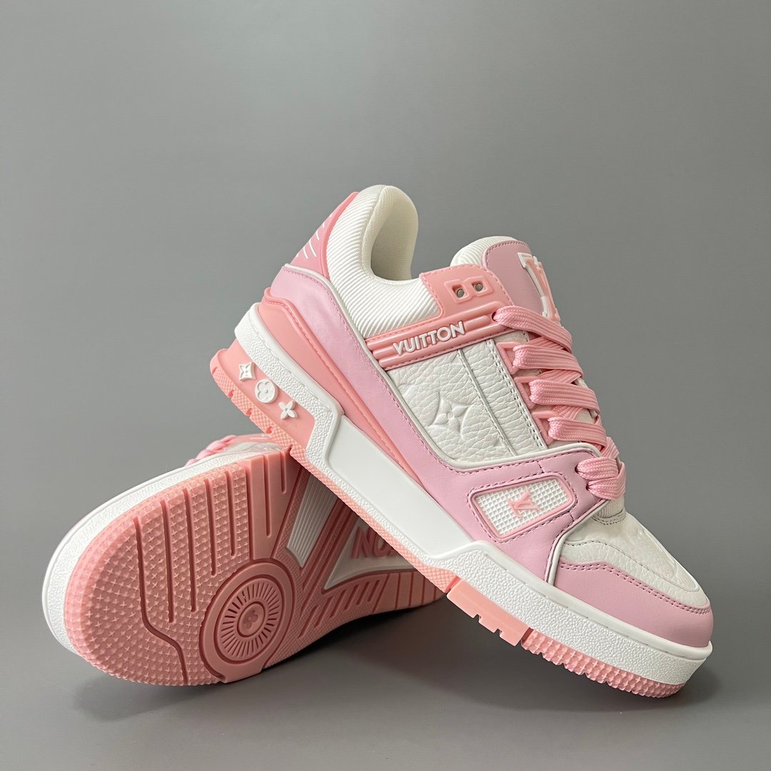 Aurora Custom Louis Vuitton Trainer Sneaker "White/Pink" (1:1 Deconstructed) - Image 7