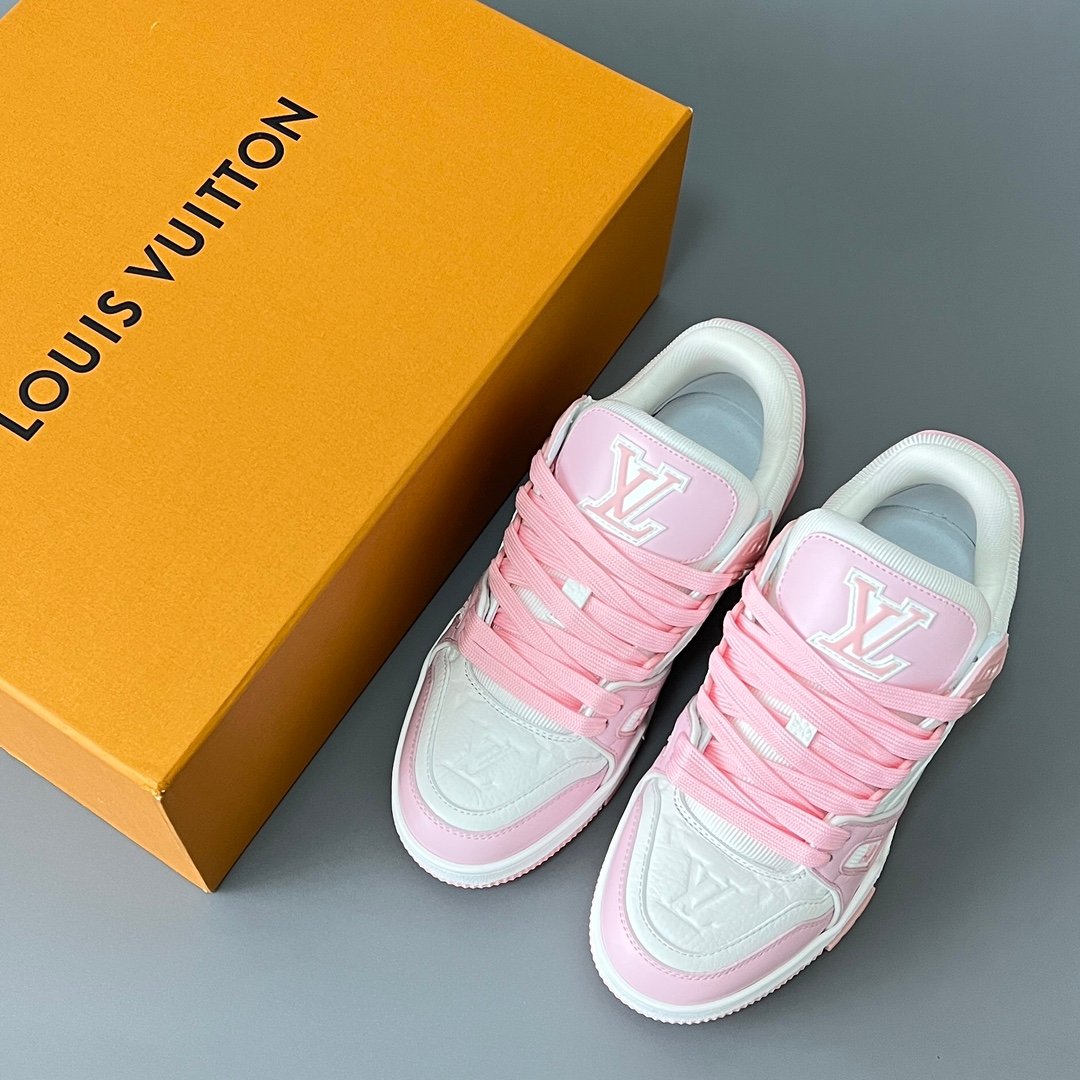 Aurora Custom Louis Vuitton Trainer Sneaker "White/Pink" (1:1 Deconstructed) - Image 9