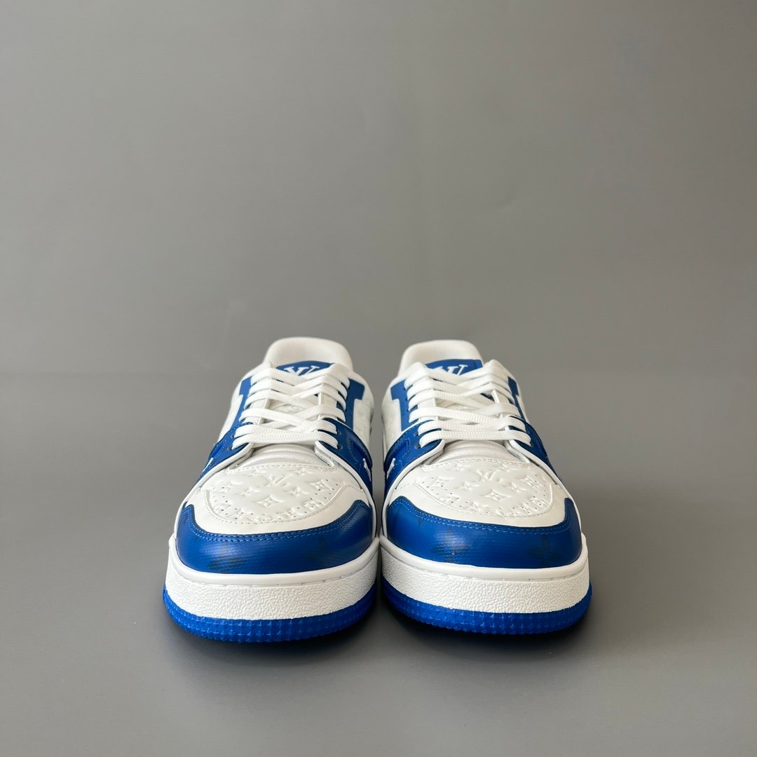 Aurora Custom Louis Vuitton Trainer Sneaker "White/Blue Denim" (1:1 Deconstructed) - Image 2