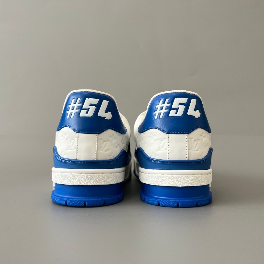 Aurora Custom Louis Vuitton Trainer Sneaker "White/Blue Denim" (1:1 Deconstructed) - Image 5