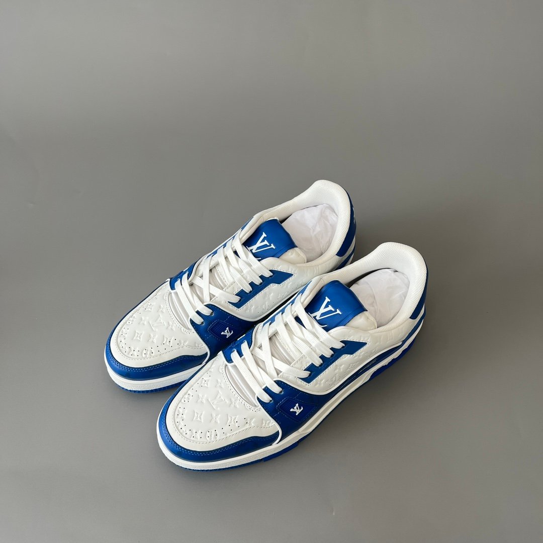 Aurora Custom Louis Vuitton Trainer Sneaker "White/Blue Denim" (1:1 Deconstructed) - Image 8