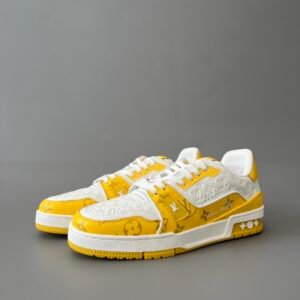 Aurora Custom Louis Vuitton Trainer Sneaker "White/Yellow Monogram" (1:1 Deconstructed)