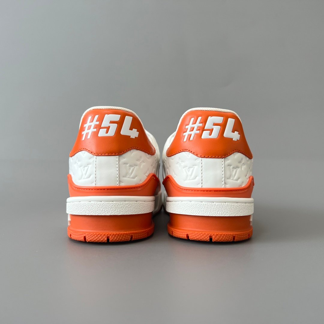 Aurora Custom Louis Vuitton Trainer Sneaker "White/Orange Monogram" (1:1 Deconstructed) - Image 5