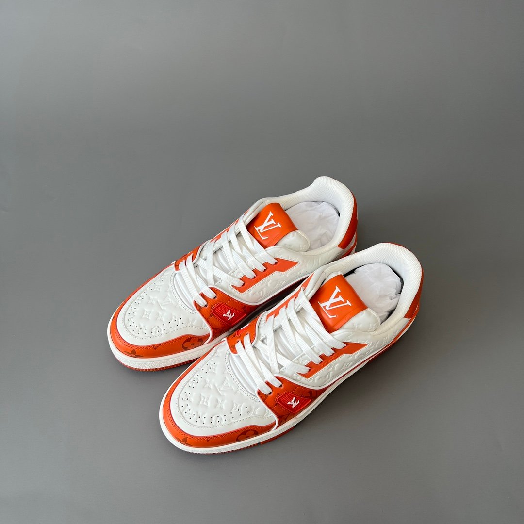 Aurora Custom Louis Vuitton Trainer Sneaker "White/Orange Monogram" (1:1 Deconstructed) - Image 8