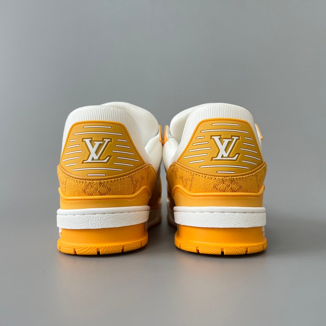 Aurora Custom Louis Vuitton Trainer Sneaker "White/Yellow Denim" (1:1 Deconstructed) - Image 5