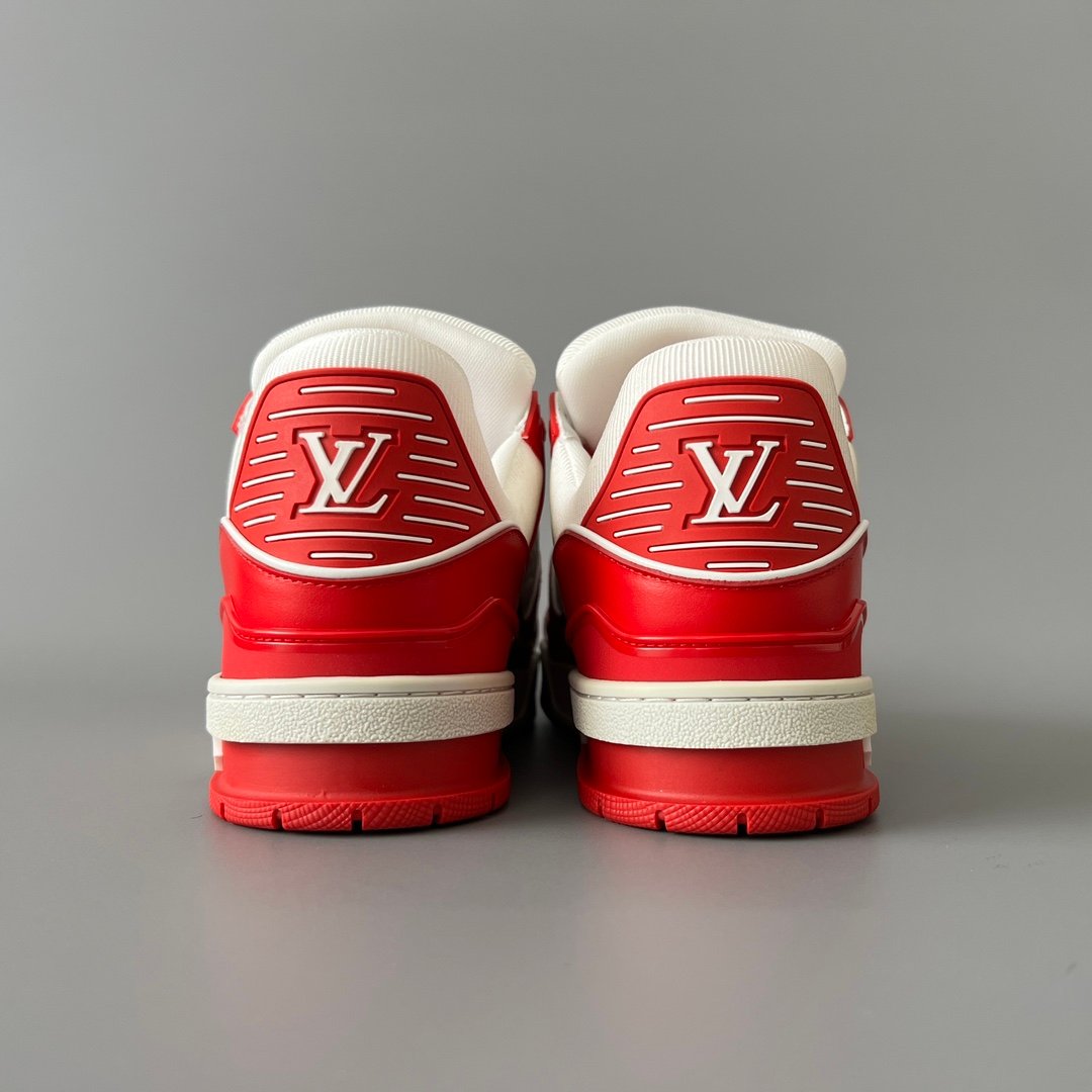 Aurora Custom Louis Vuitton Trainer Sneaker "White/Red" (1:1 Deconstructed / Unisex) - Image 5