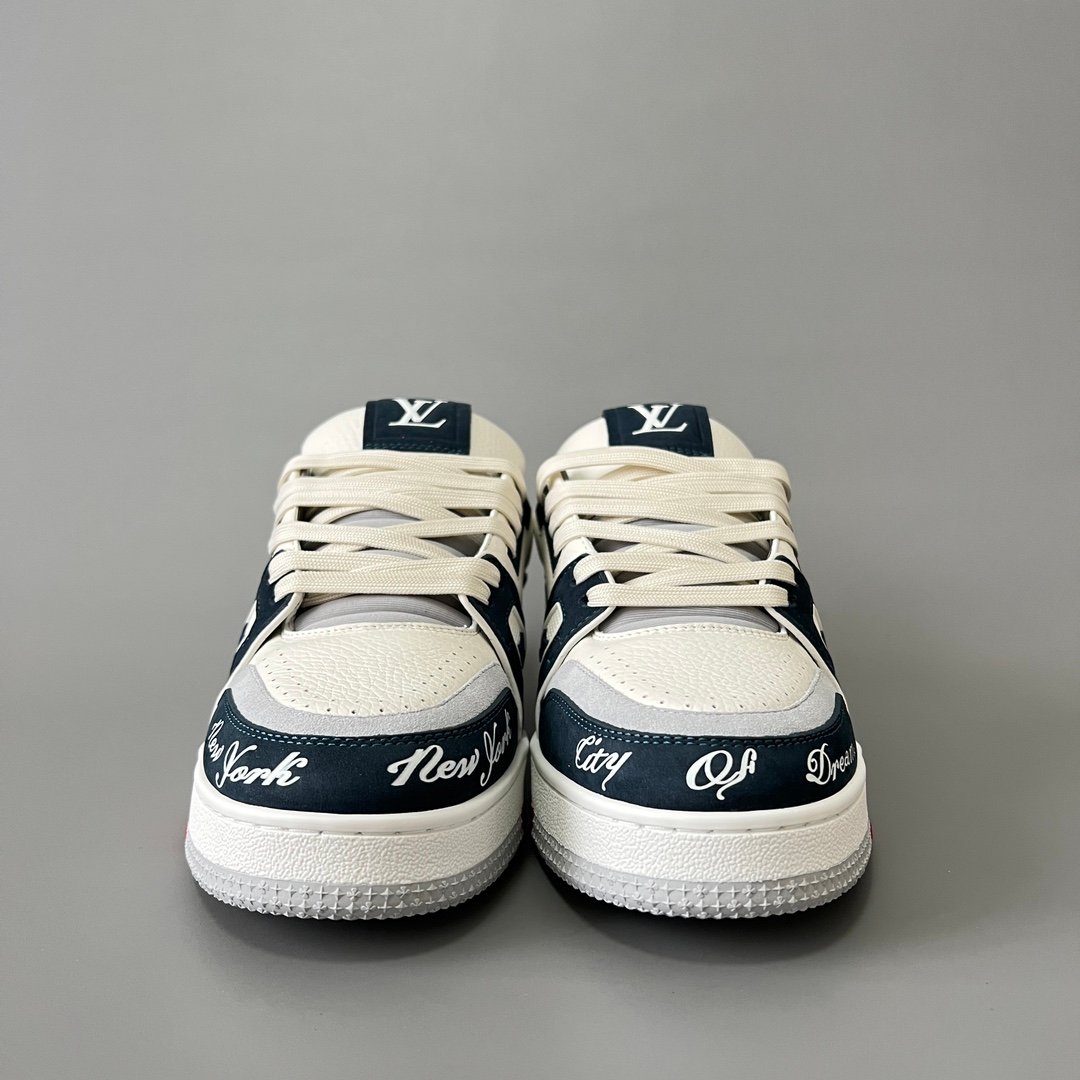 Aurora Custom Louis Vuitton Trainer "New Dreams" Navy/White (1:1 Deconstructed / Unisex) - Image 2