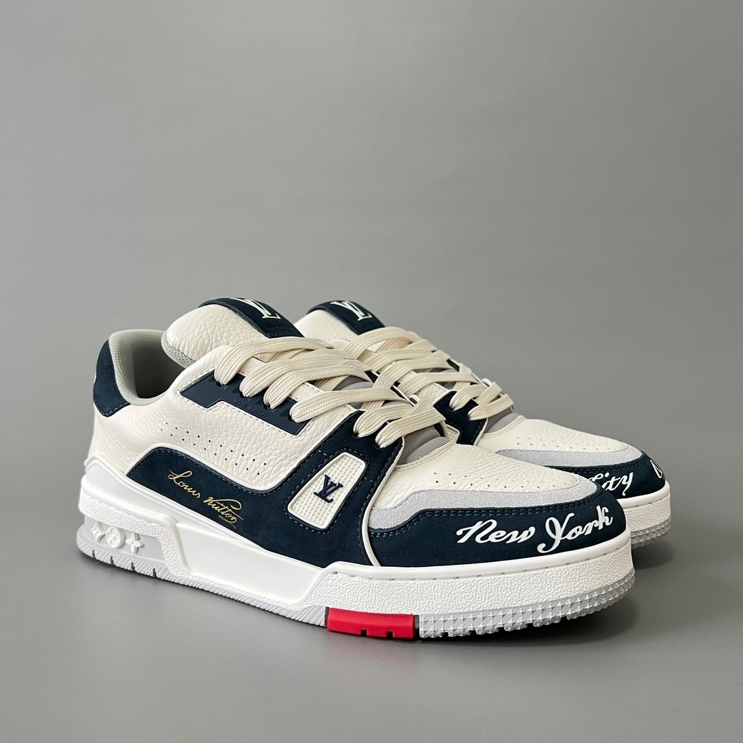 Aurora Custom Louis Vuitton Trainer "New Dreams" Navy/White (1:1 Deconstructed / Unisex) - Image 3