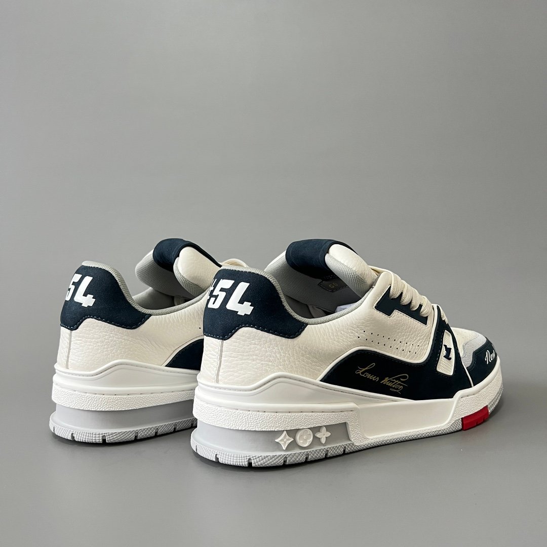 Aurora Custom Louis Vuitton Trainer "New Dreams" Navy/White (1:1 Deconstructed / Unisex) - Image 4