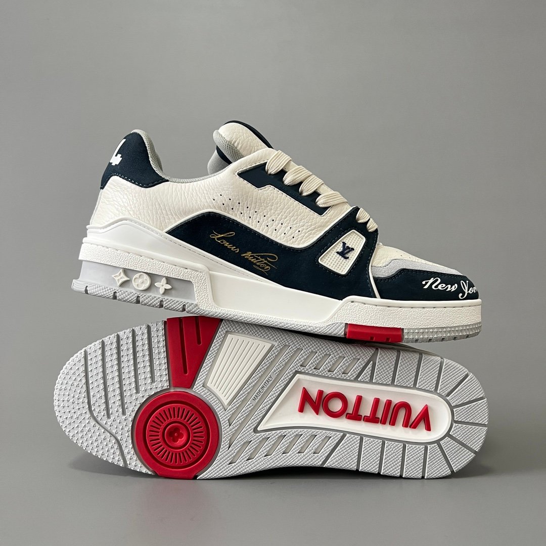 Aurora Custom Louis Vuitton Trainer "New Dreams" Navy/White (1:1 Deconstructed / Unisex) - Image 6