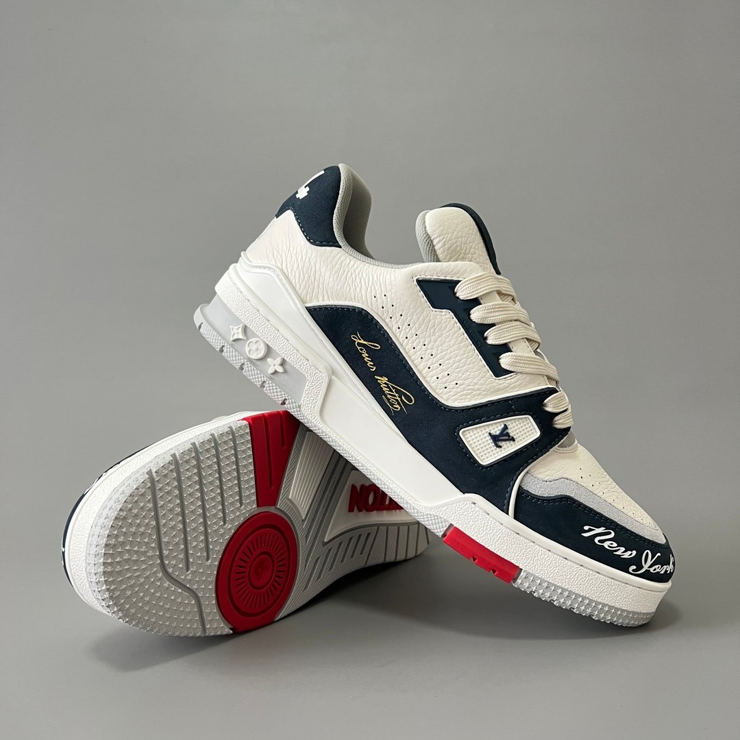 Aurora Custom Louis Vuitton Trainer "New Dreams" Navy/White (1:1 Deconstructed / Unisex) - Image 7