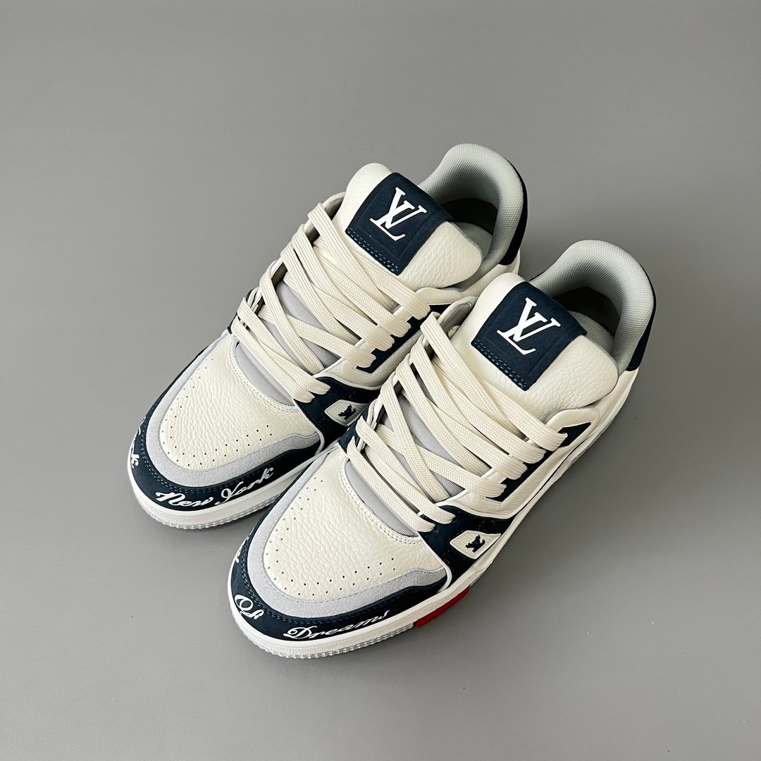 Aurora Custom Louis Vuitton Trainer "New Dreams" Navy/White (1:1 Deconstructed / Unisex) - Image 8