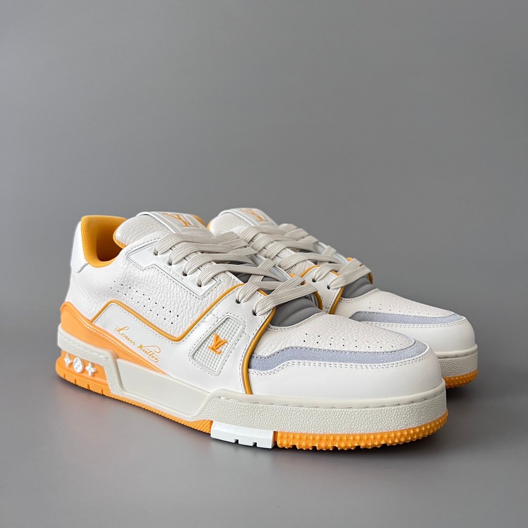Aurora Custom Louis Vuitton Trainer "White/Sunflower" (1:1 Deconstructed / Unisex) - Image 3