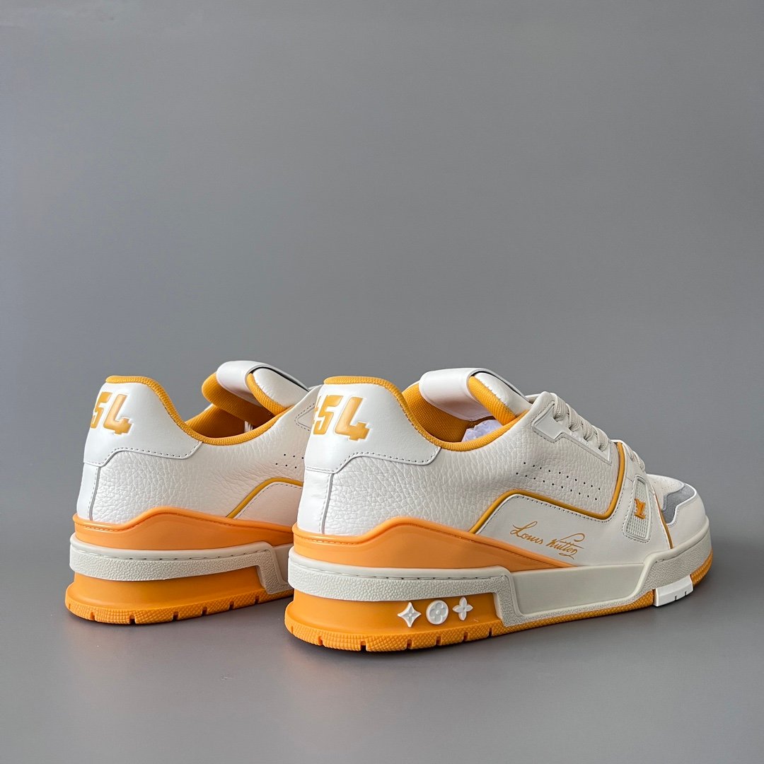 Aurora Custom Louis Vuitton Trainer "White/Sunflower" (1:1 Deconstructed / Unisex) - Image 4