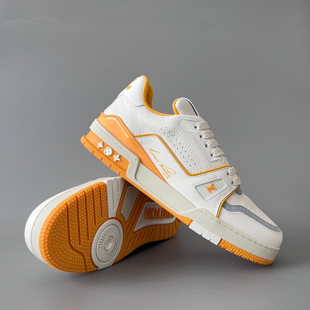 Aurora Custom Louis Vuitton Trainer "White/Sunflower" (1:1 Deconstructed / Unisex) - Image 7