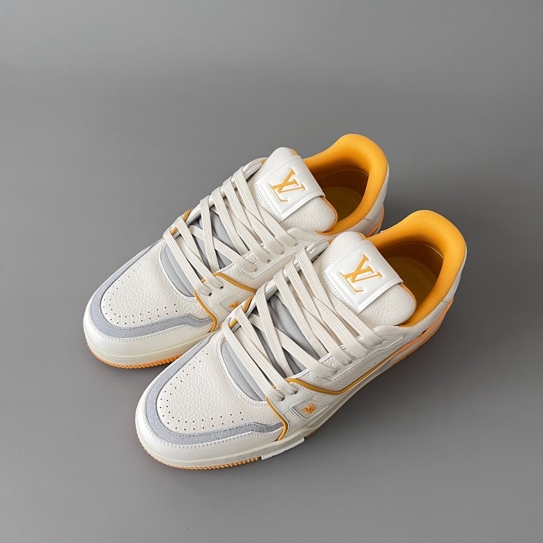 Aurora Custom Louis Vuitton Trainer "White/Sunflower" (1:1 Deconstructed / Unisex) - Image 8