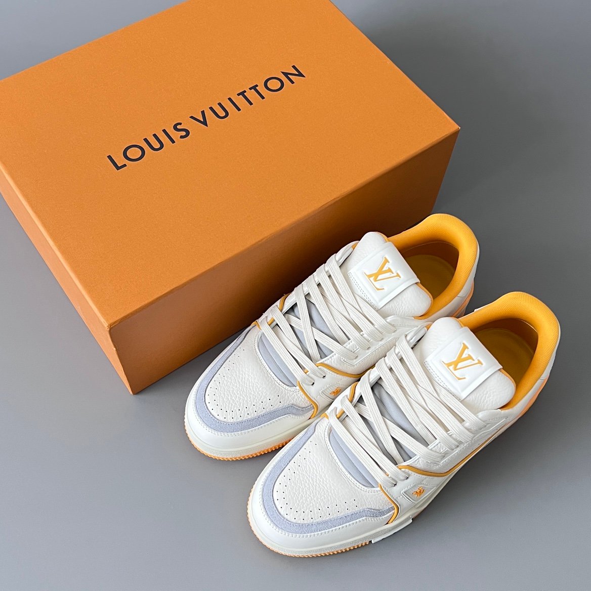 Aurora Custom Louis Vuitton Trainer "White/Sunflower" (1:1 Deconstructed / Unisex) - Image 9