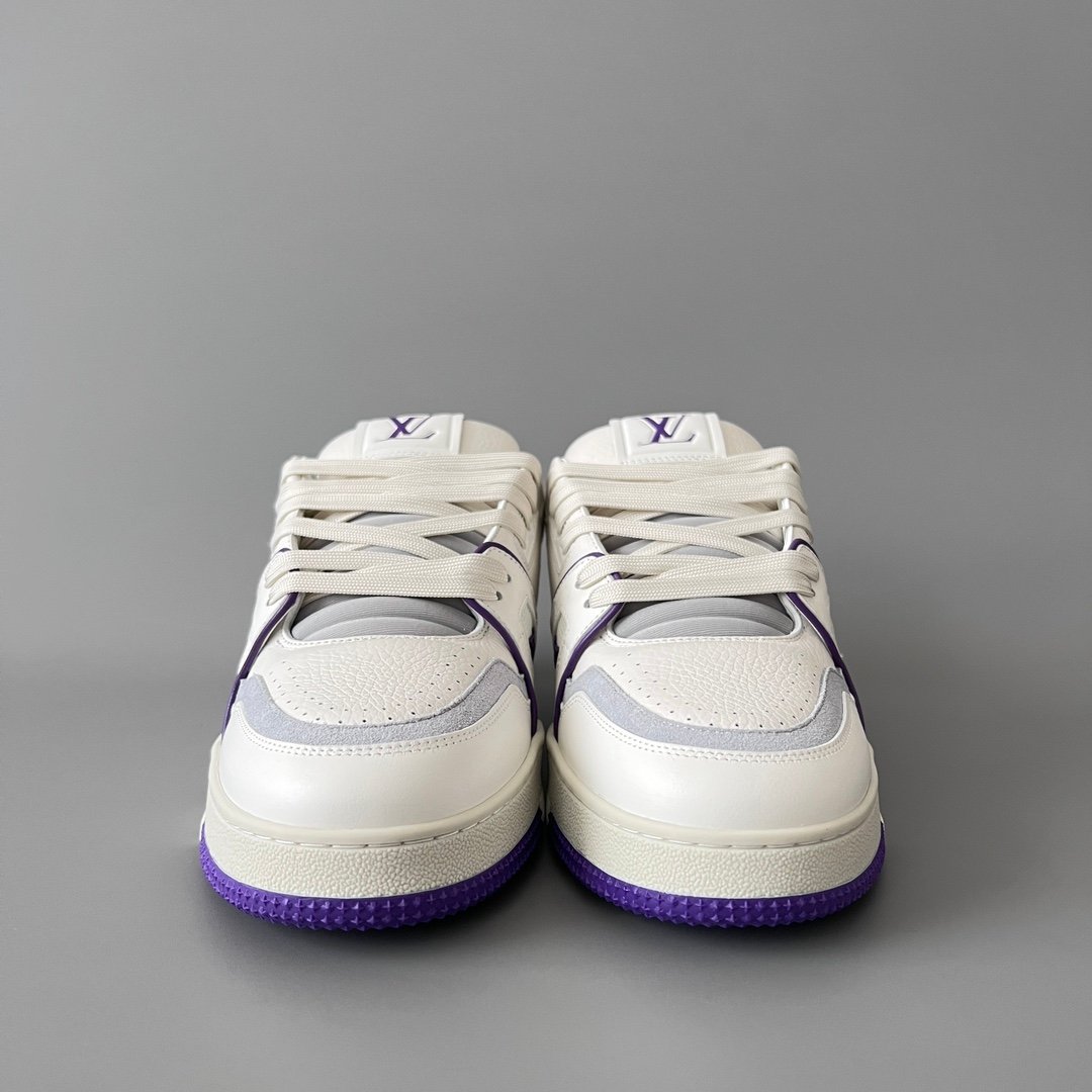Aurora Custom Louis Vuitton Trainer "White/Purple" (1:1 Deconstructed / Unisex) - Image 2