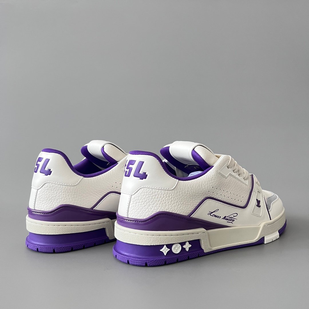 Aurora Custom Louis Vuitton Trainer "White/Purple" (1:1 Deconstructed / Unisex) - Image 3