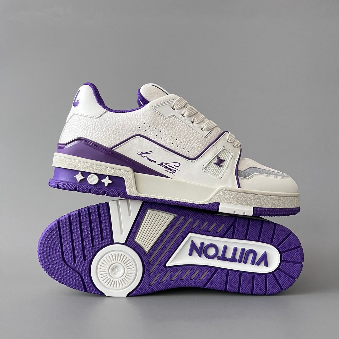 Aurora Custom Louis Vuitton Trainer "White/Purple" (1:1 Deconstructed / Unisex) - Image 5