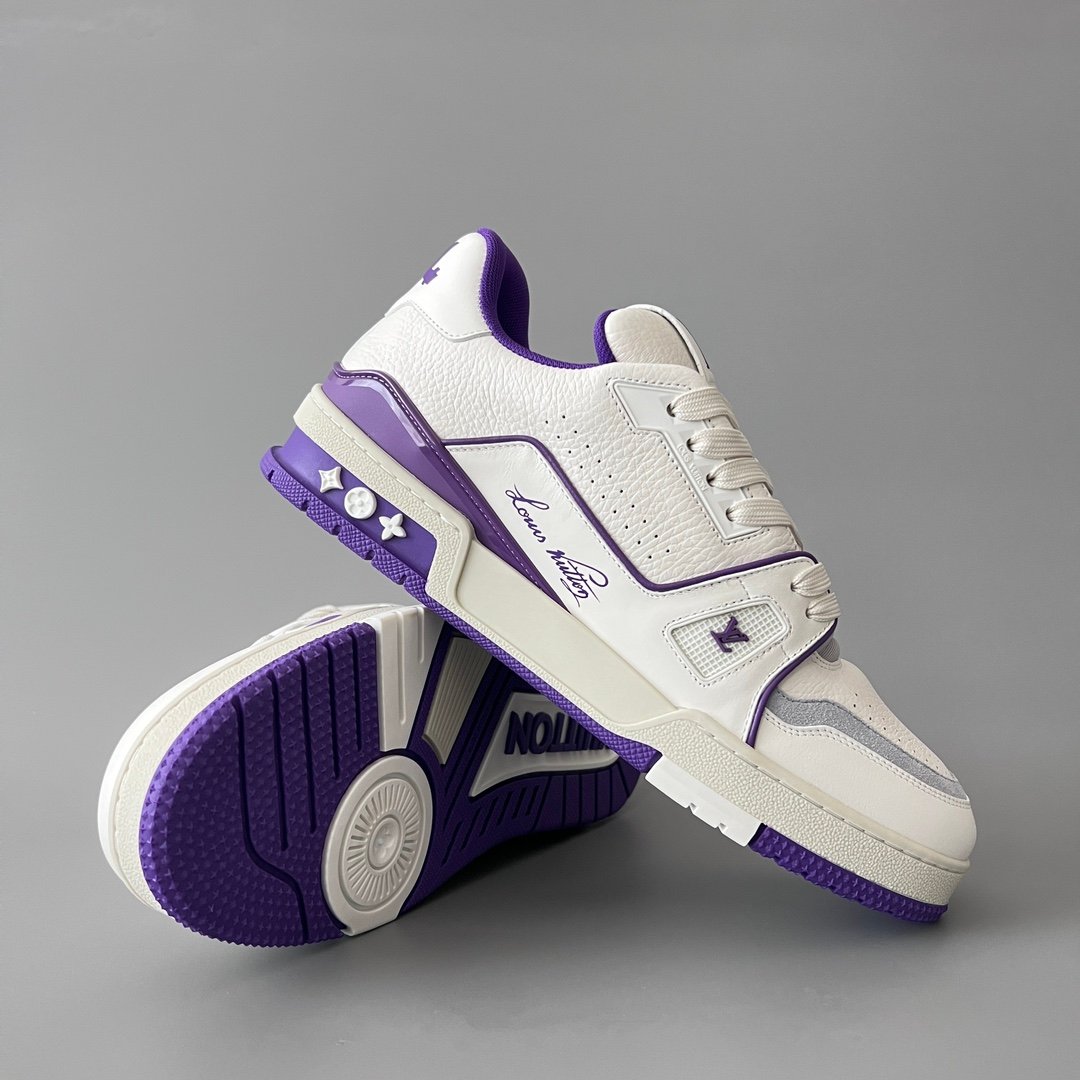 Aurora Custom Louis Vuitton Trainer "White/Purple" (1:1 Deconstructed / Unisex) - Image 6