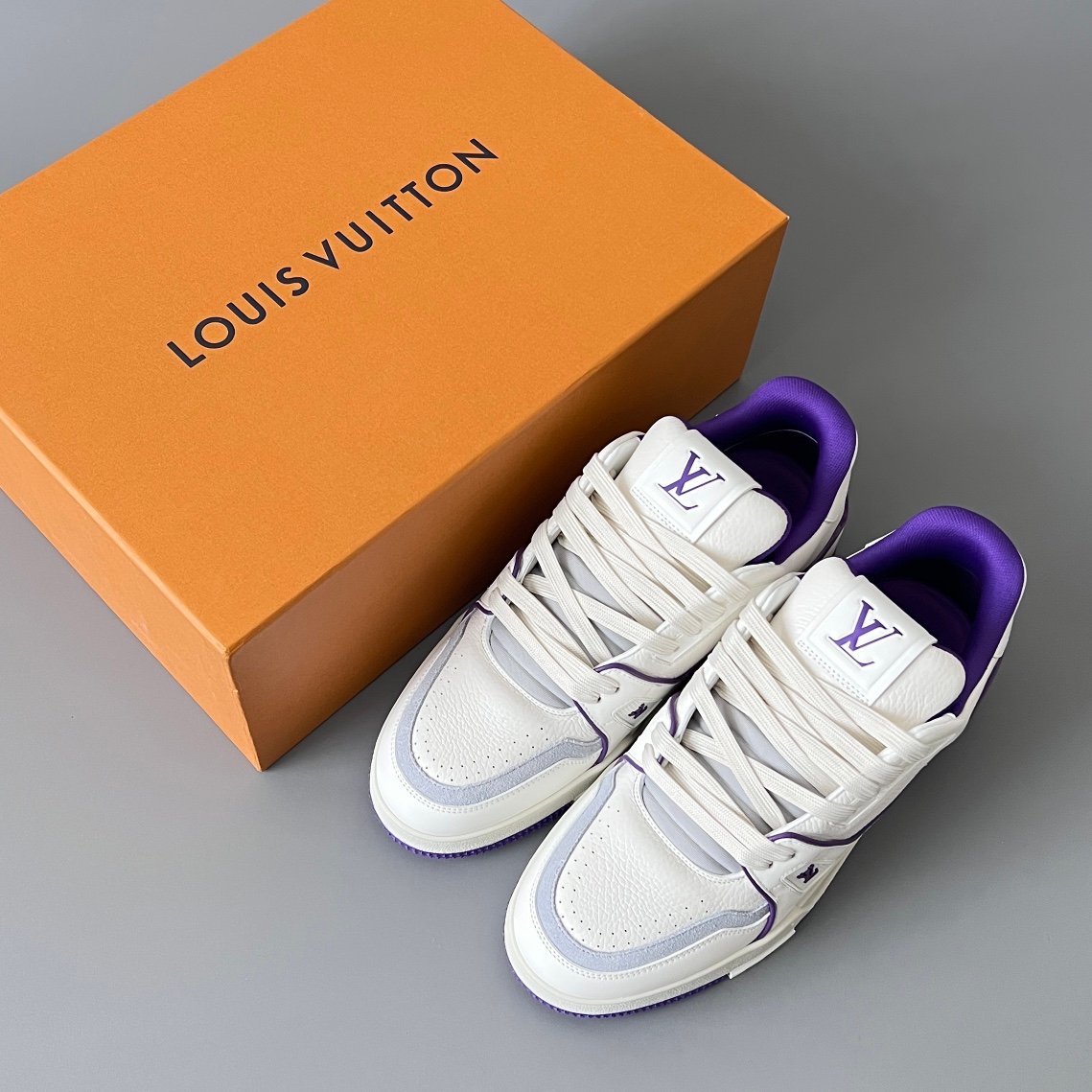 Aurora Custom Louis Vuitton Trainer "White/Purple" (1:1 Deconstructed / Unisex) - Image 8