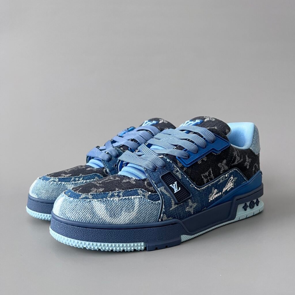 Aurora Custom Louis Vuitton Trainer "Blue Monogram Denim" (1:1 Deconstructed)