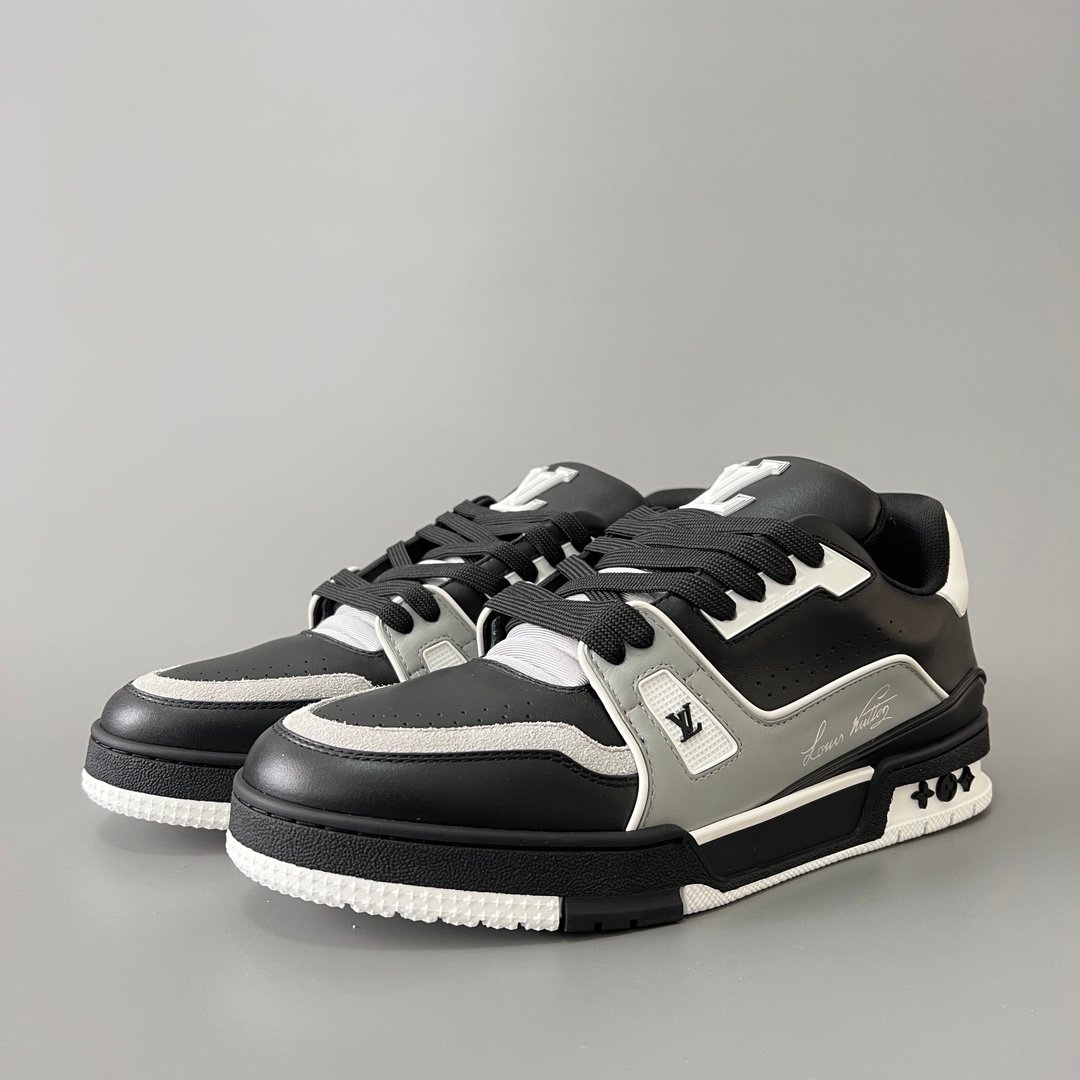 Aurora Custom Louis Vuitton Trainer Sneaker "Black/Grey/White" (1:1 Deconstructed)