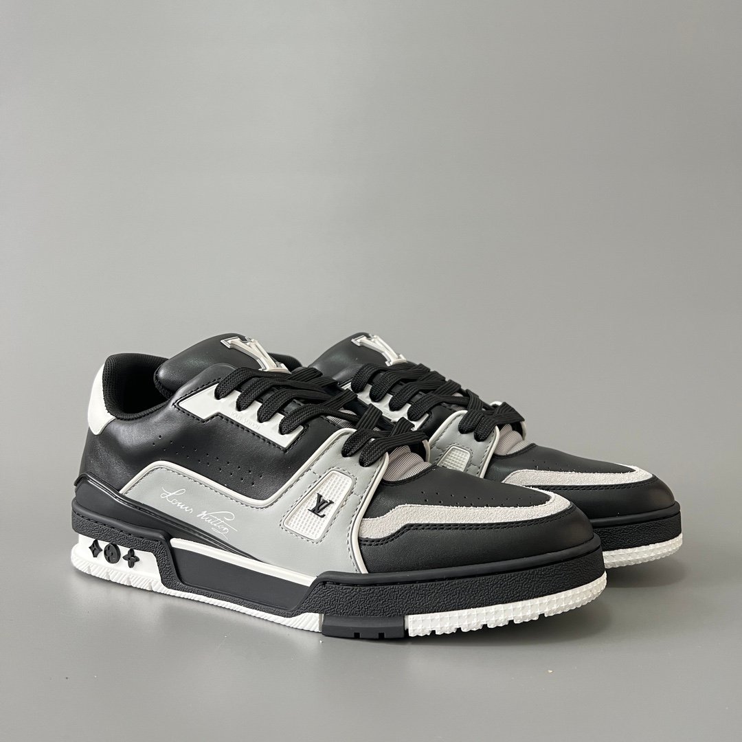 Aurora Custom Louis Vuitton Trainer Sneaker "Black/Grey/White" (1:1 Deconstructed) - Image 3