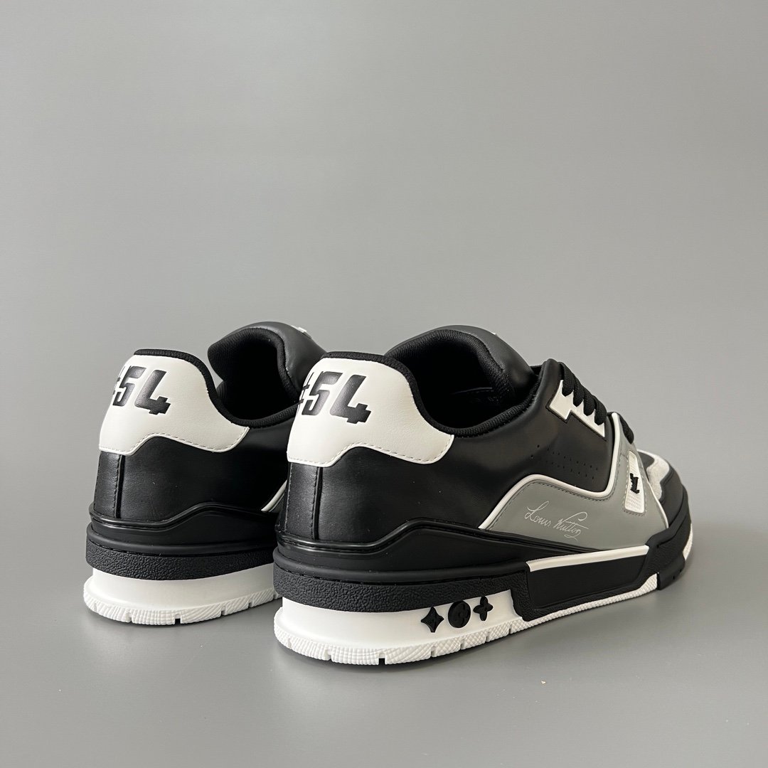 Aurora Custom Louis Vuitton Trainer Sneaker "Black/Grey/White" (1:1 Deconstructed) - Image 4