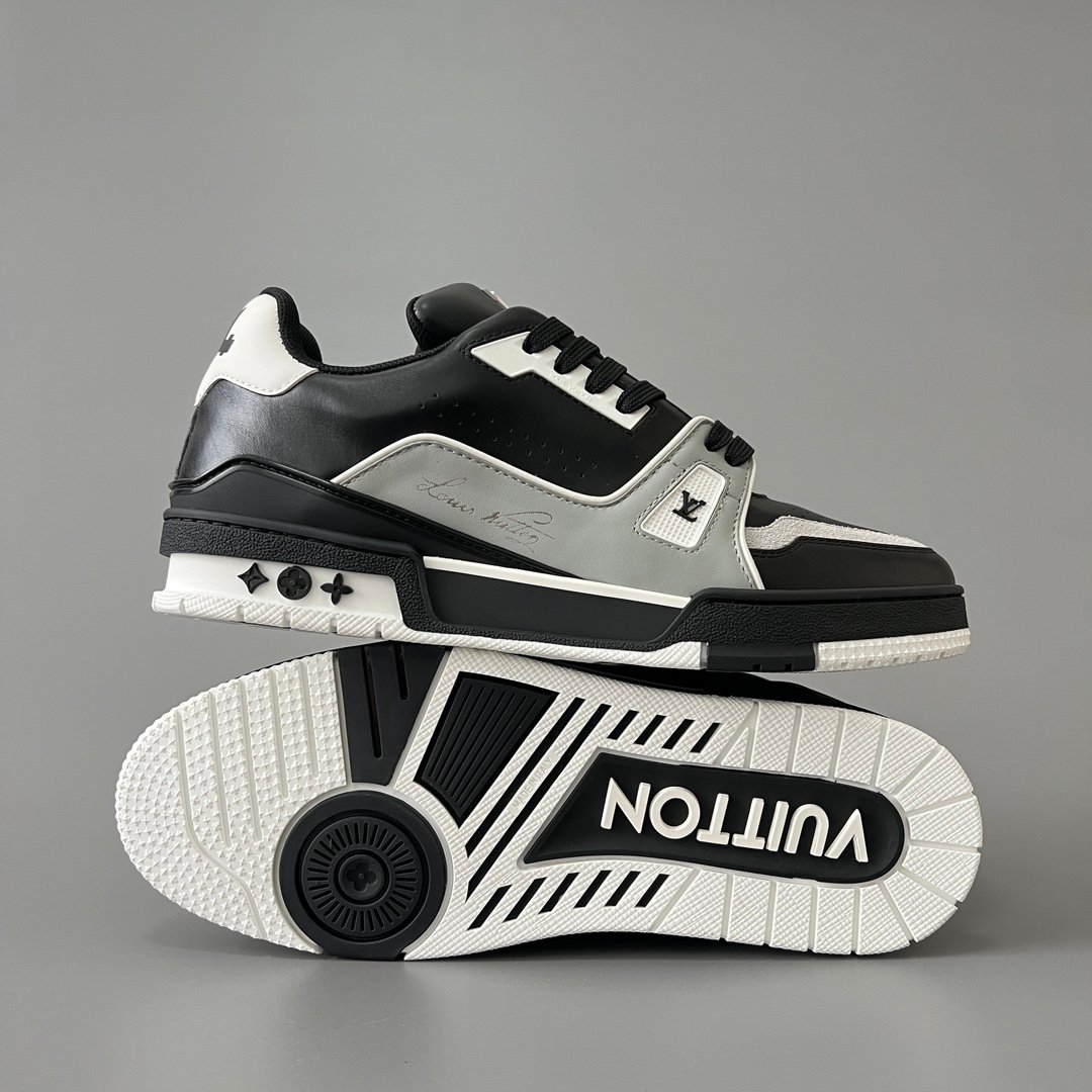 Aurora Custom Louis Vuitton Trainer Sneaker "Black/Grey/White" (1:1 Deconstructed) - Image 6