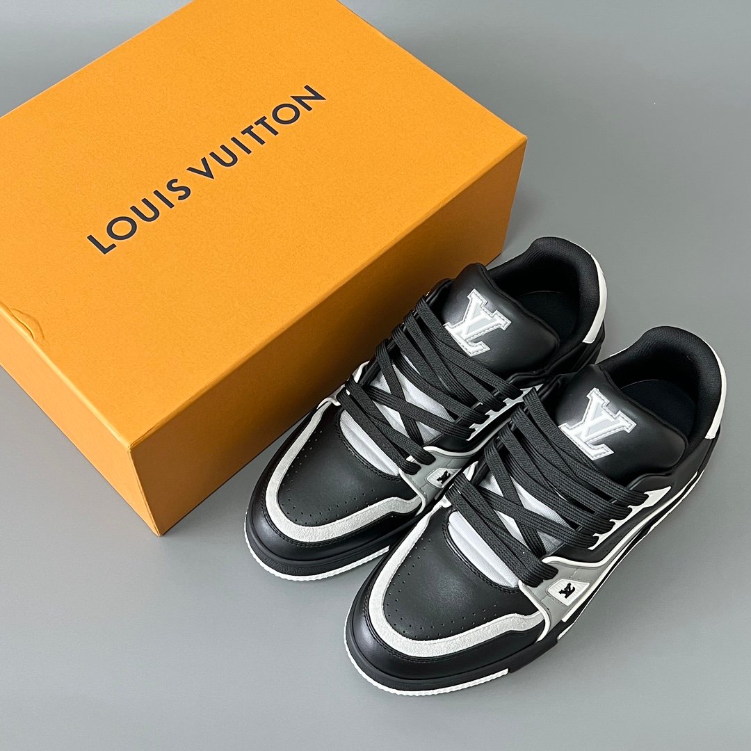 Aurora Custom Louis Vuitton Trainer Sneaker "Black/Grey/White" (1:1 Deconstructed) - Image 9