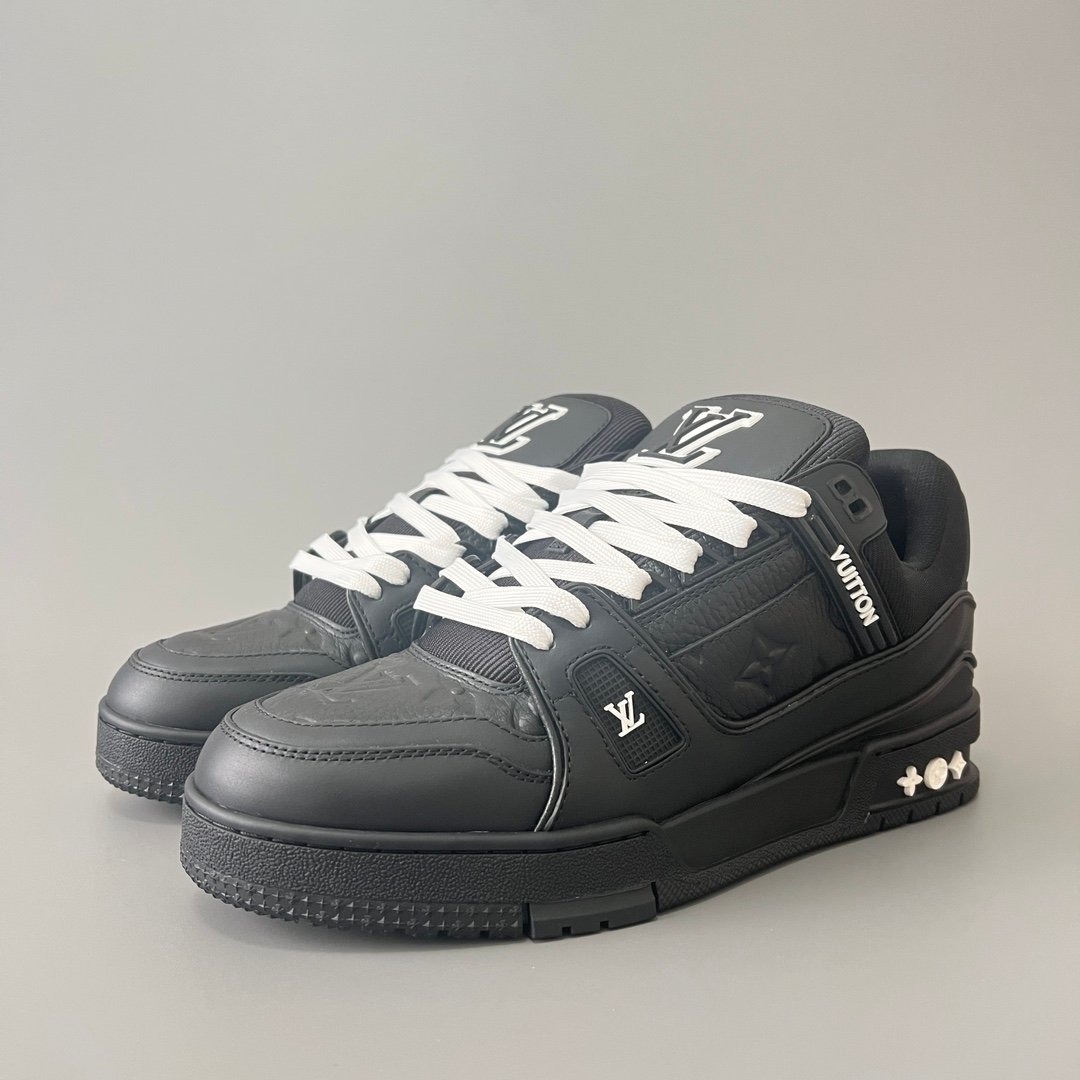 Aurora Custom Louis Vuitton Trainer Sneaker "Triple Black Monogram" (1:1 Deconstructed)