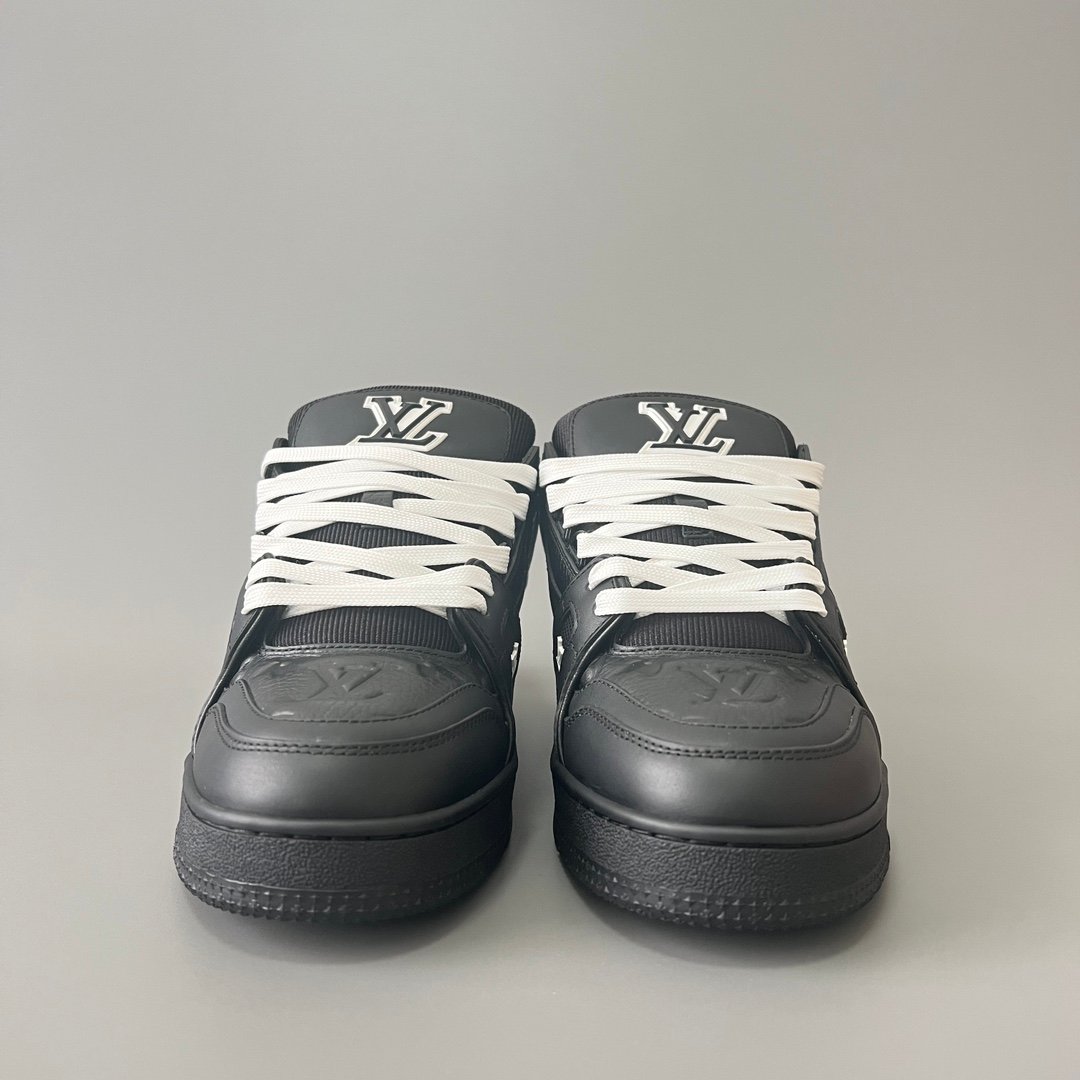 Aurora Custom Louis Vuitton Trainer Sneaker "Triple Black Monogram" (1:1 Deconstructed) - Image 2