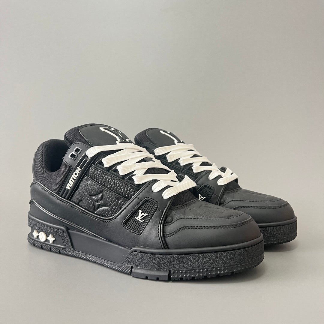 Aurora Custom Louis Vuitton Trainer Sneaker "Triple Black Monogram" (1:1 Deconstructed) - Image 3