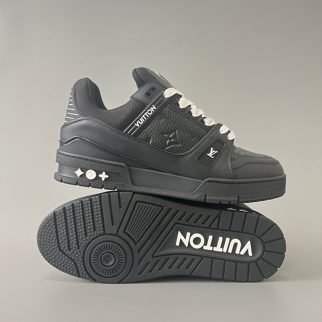Aurora Custom Louis Vuitton Trainer Sneaker "Triple Black Monogram" (1:1 Deconstructed) - Image 6