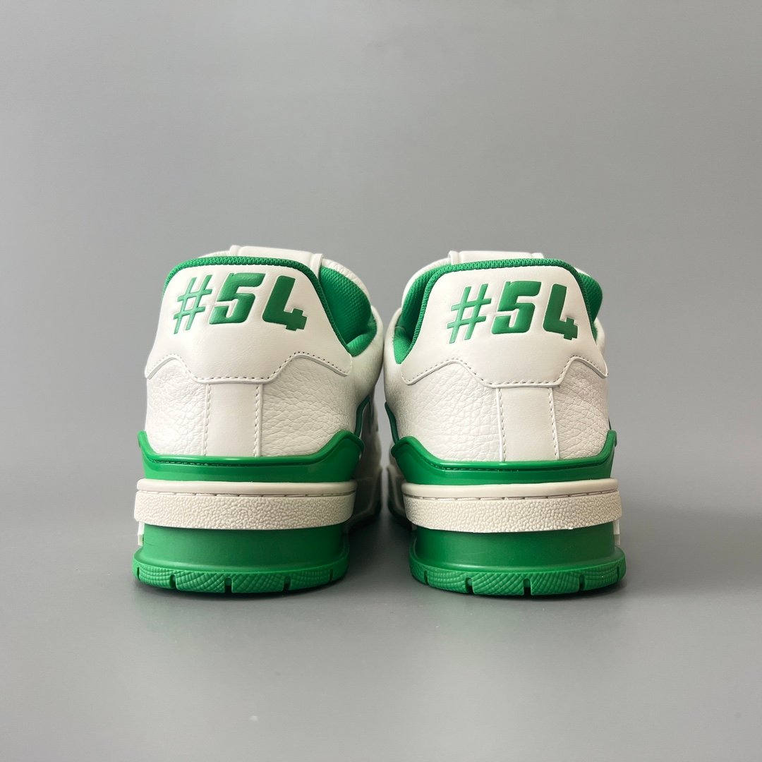 Aurora Custom Louis Vuitton Trainer Sneaker "White/Green" (1:1 Deconstructed) - Image 5