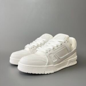 Aurora Custom Louis Vuitton Trainer Sneaker "Triple White" (1:1 Deconstructed)