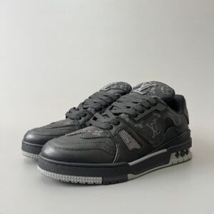 Aurora Custom Louis Vuitton Trainer "Triple Black Denim" (1:1 Deconstructed)