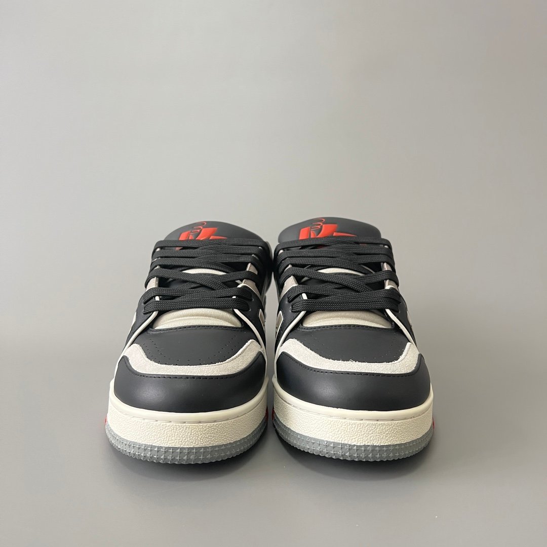 Aurora Custom Louis Vuitton Trainer Sneaker "Black/Grey/Red" (1:1 Deconstructed) - Image 2