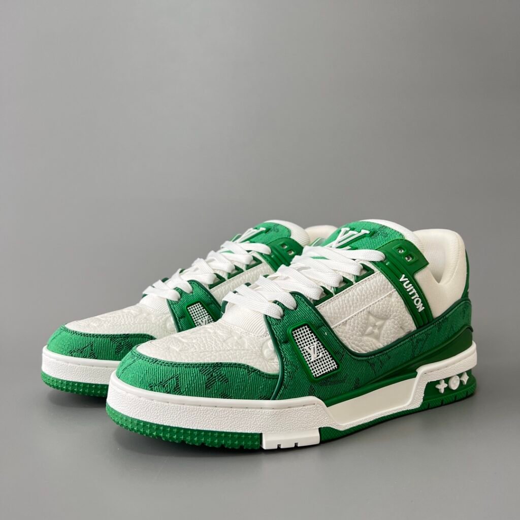 Aurora Custom Louis Vuitton Trainer "White/Green Denim" (1:1 Deconstructed / Unisex)