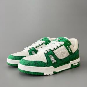 Aurora Custom Louis Vuitton Trainer "White/Green Denim" (1:1 Deconstructed / Unisex)